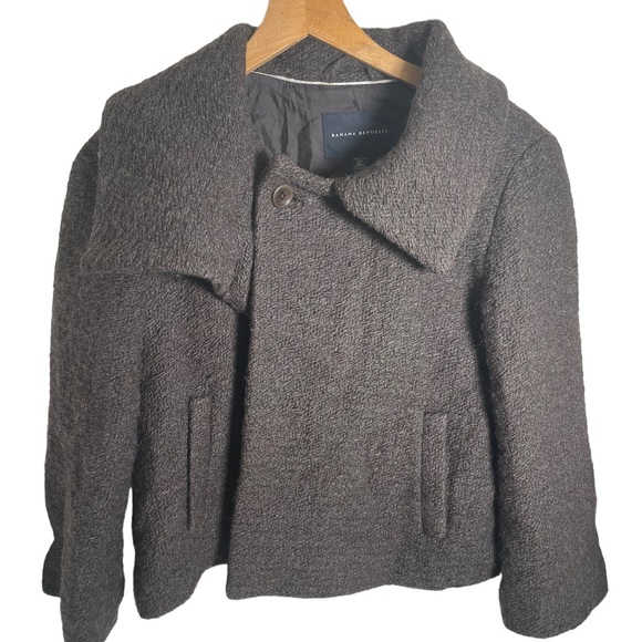 Banana Republic Women’s Wool Coat Size 8p Petite 100% Wool Shell - Picture 1 of 11